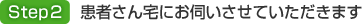 患者さん宅にお伺いさせていただきます